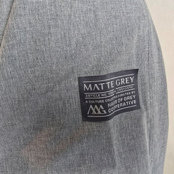Matte Grey Jacket Mens Large Grey House of Grey Golf Casual Full Zip Hook Loop - Picture 8 of 12